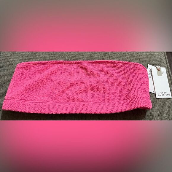 Good American L/XL Size 3/4 Pink Better Bandeau Top Always Fits Pink Top NWT - Picture 4 of 9